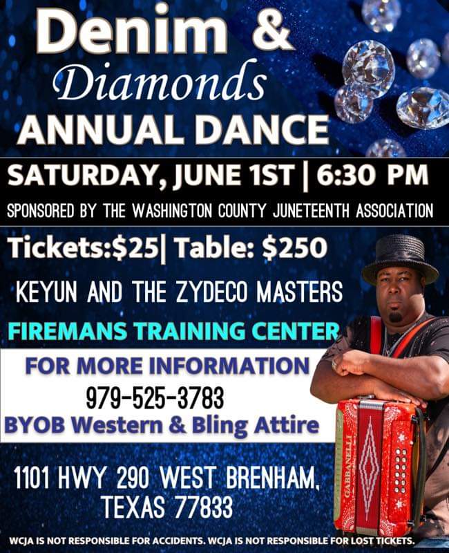 Washington County Juneteenth Association Presents: 2024 Denim & Diamonds Annual Dance