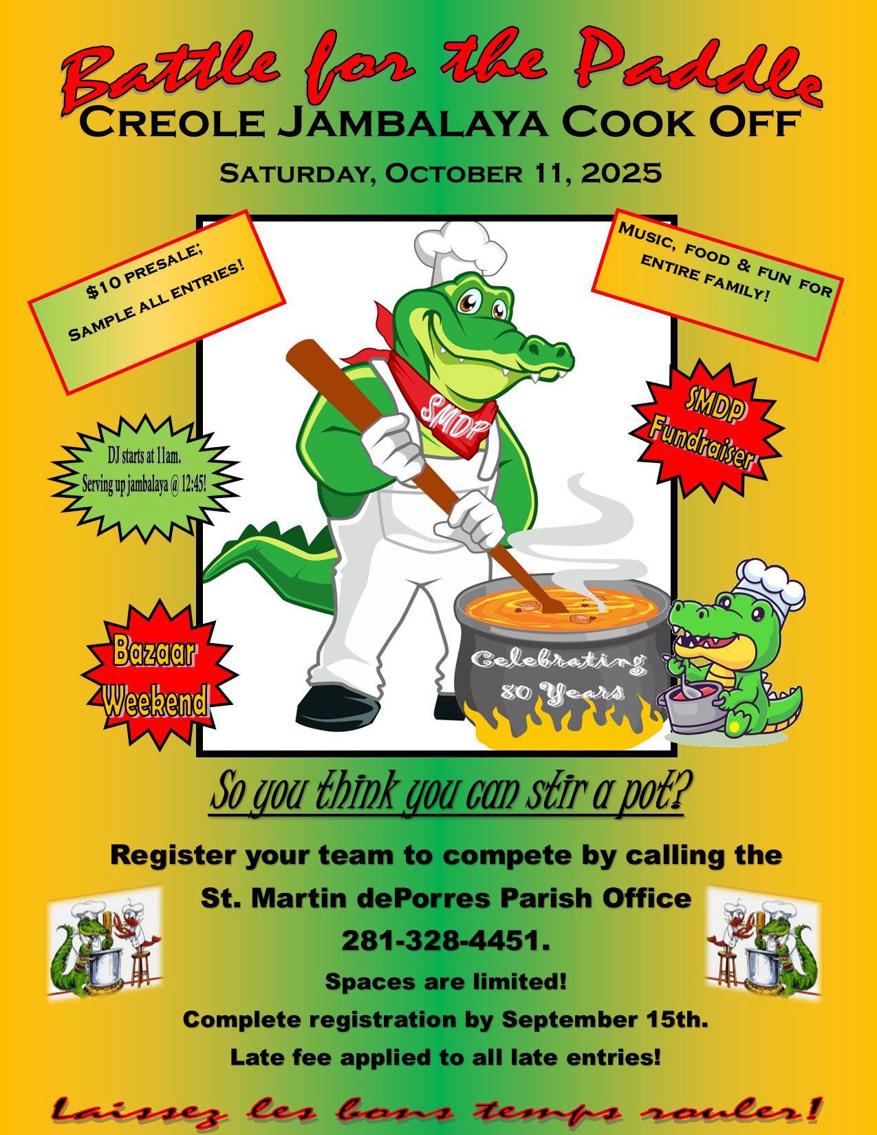 2025 Battle for the Paddle Creole Jambalaya Cookoff