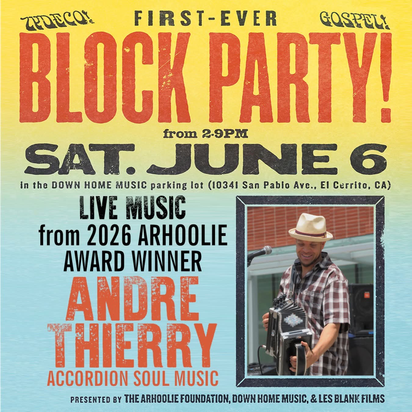 Andre Thierry - LIVE @ 2026 Arhoolie Block Party