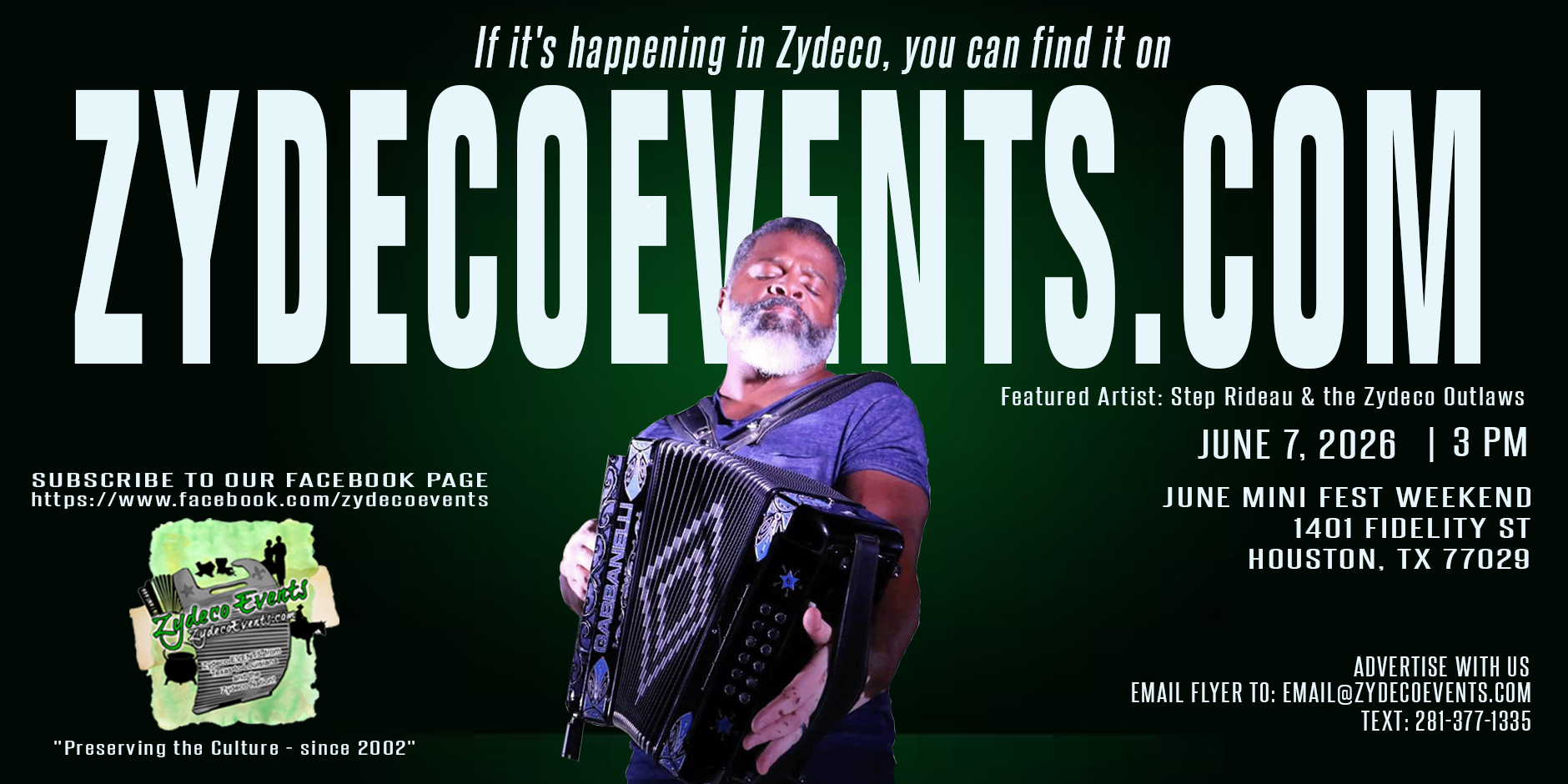 Zydeco Artist Spotlight:  Step Rideau & the Zydeco Outlaws