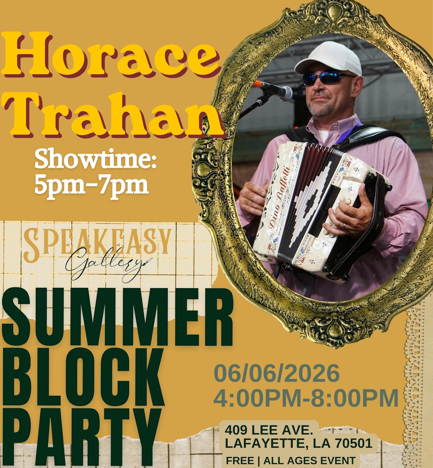 Horace Trahan & the Ossun Express - LIVE @ Speak Easy Gallery Block Party