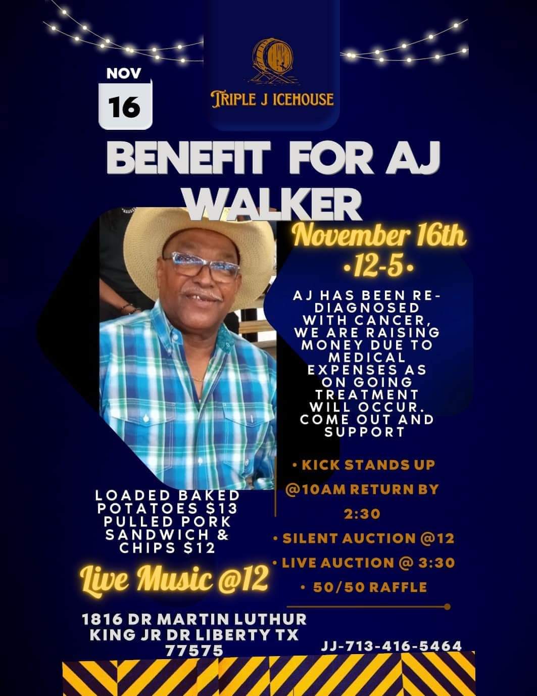 Triple J Icehouse Presents: Benefit for AJ Walkler