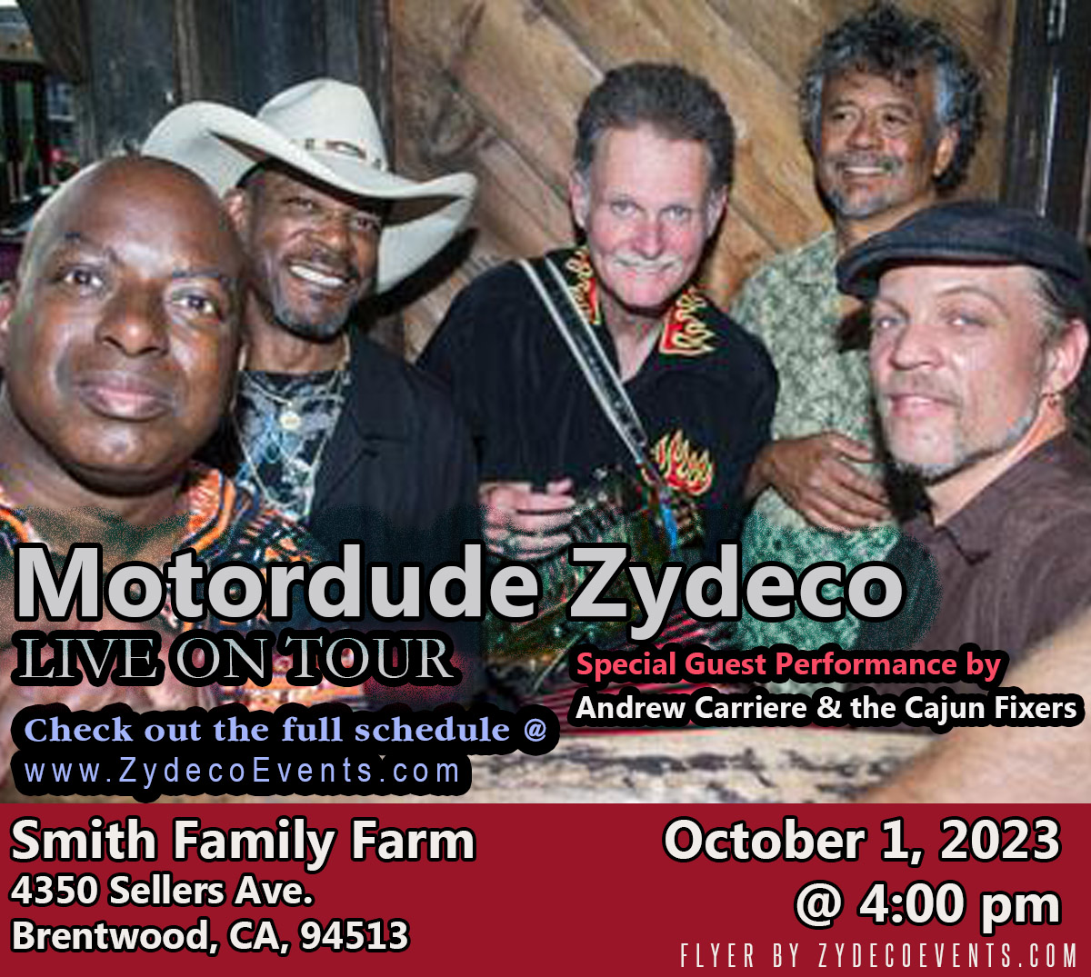 Motordude Zydeco & Andrew Carriere - LIVE @ Smith Family Farm