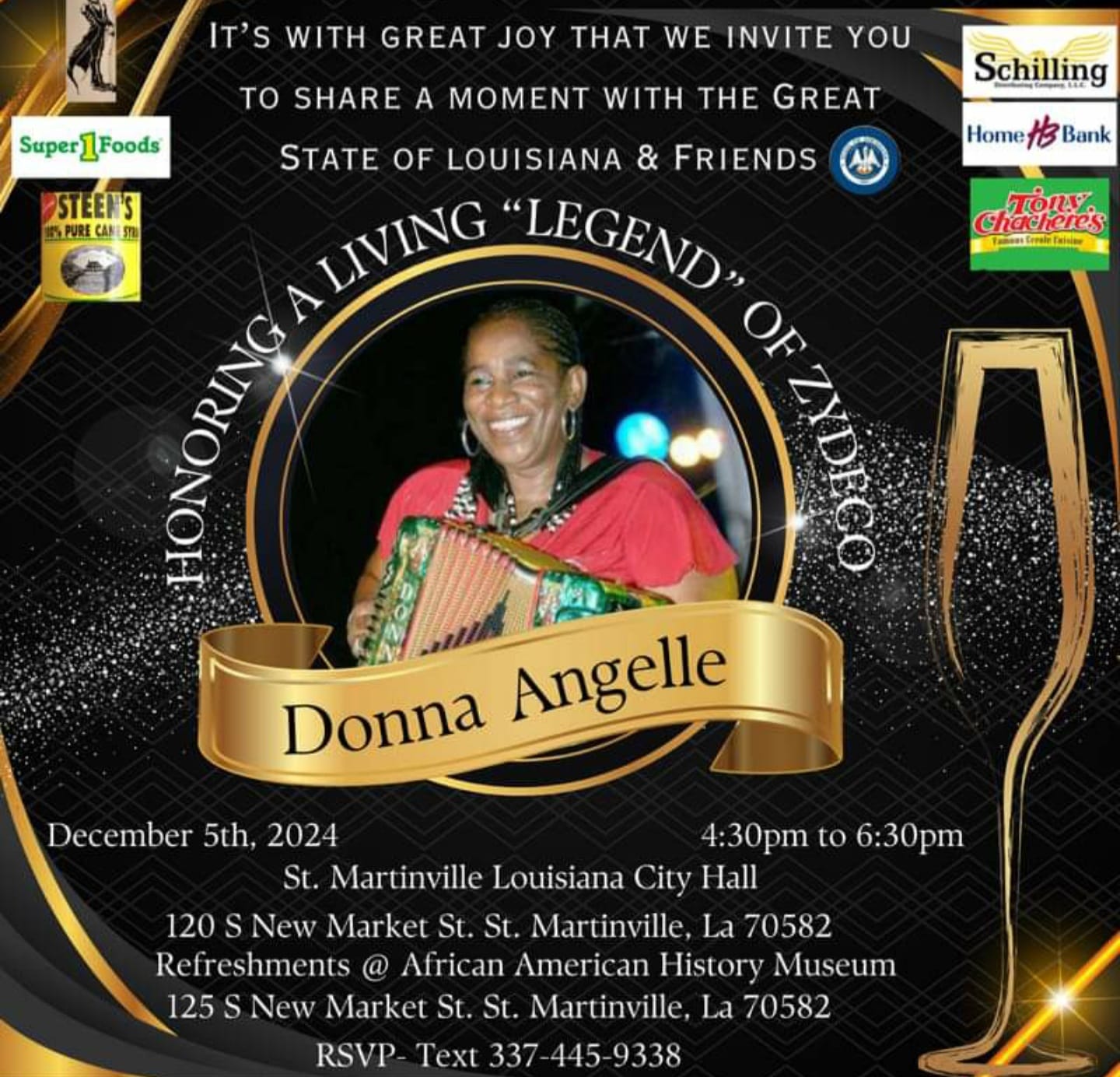 Donna Angelle "Honored As A Living Legend of Zydeco