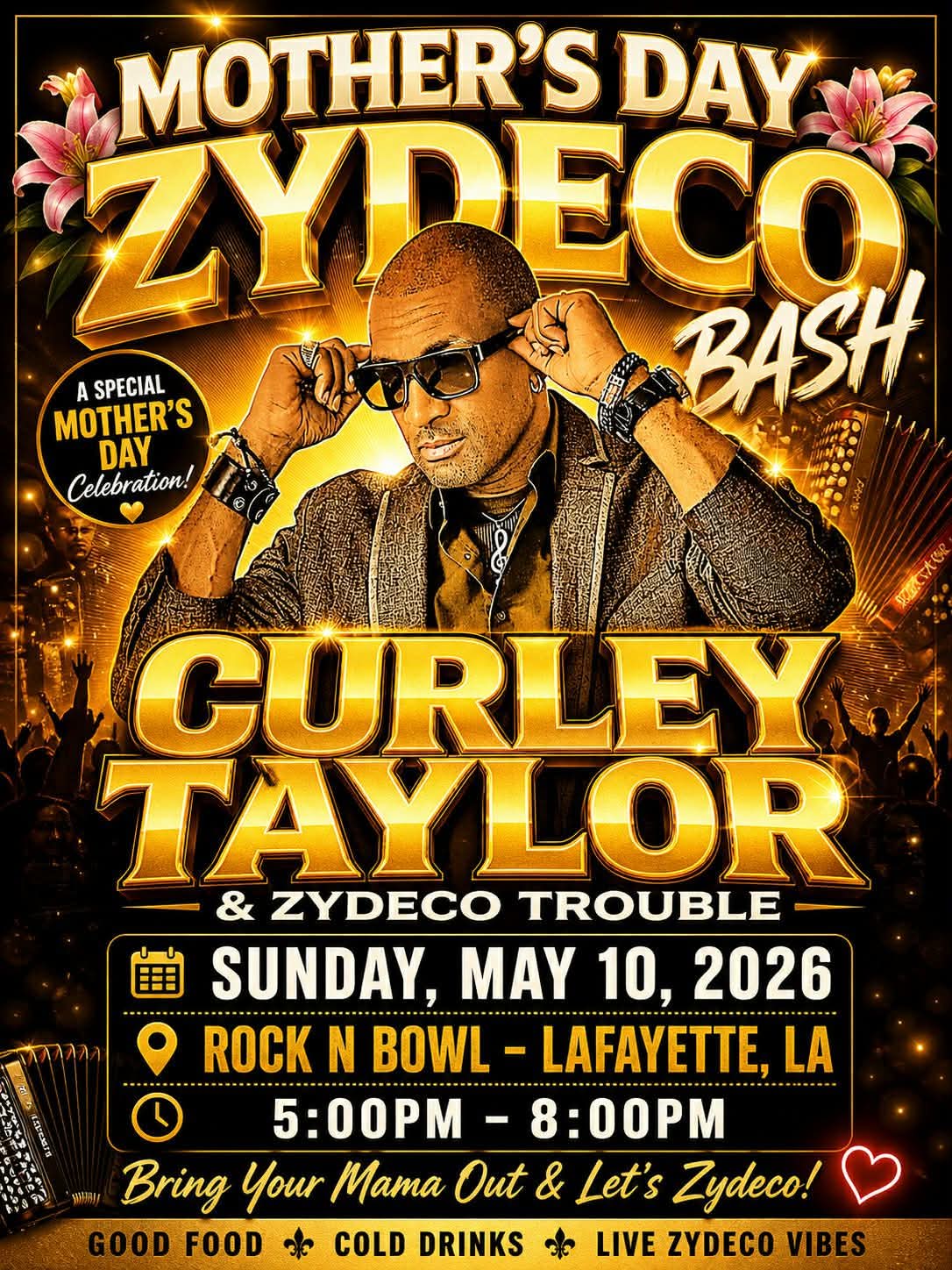 Curley Taylor & Zydeco Trouble - LIVE @ Rock N Bowl (Lafayette)