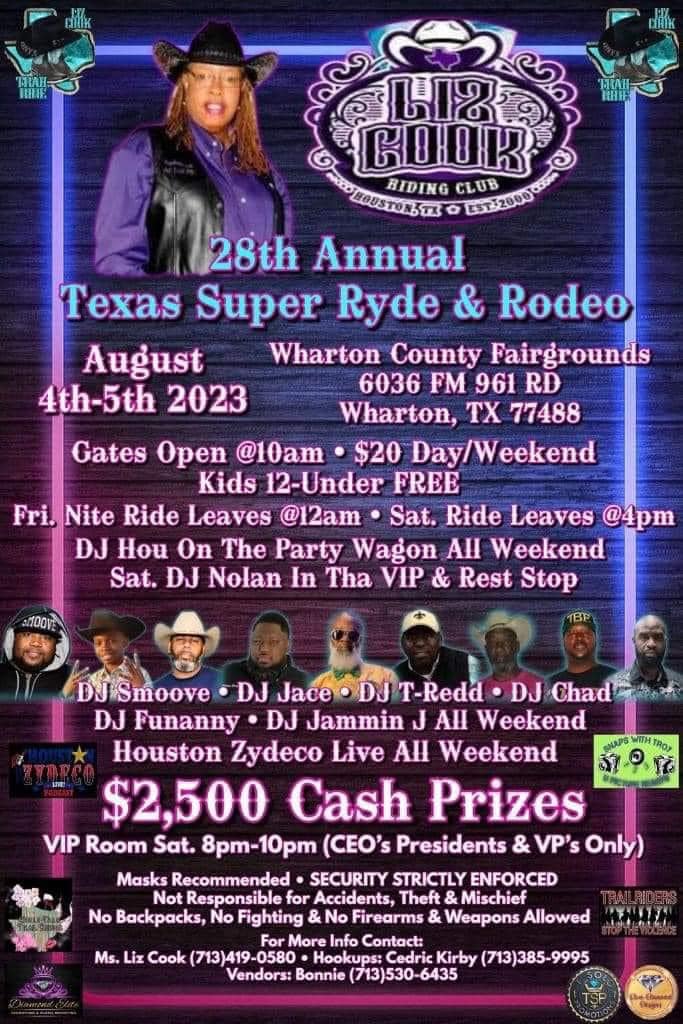 28th Annual Liz Cook Texas Super Ryde & Rodeo