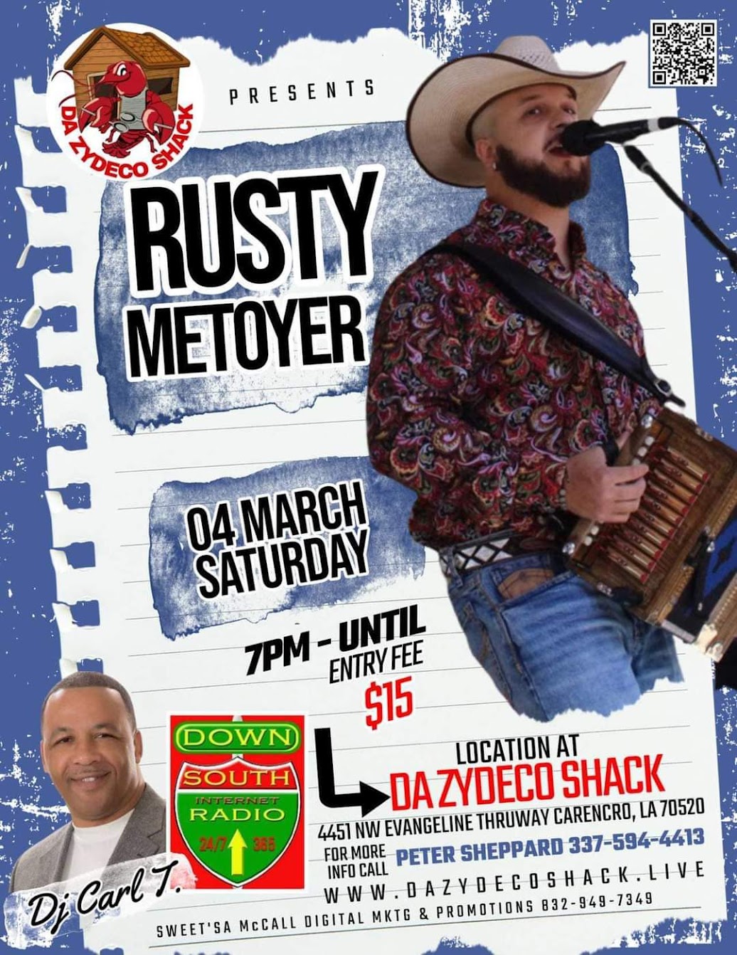 Rusty Metoyer & the Zydeco Krush - LIVE @ Da Zydeco Shack