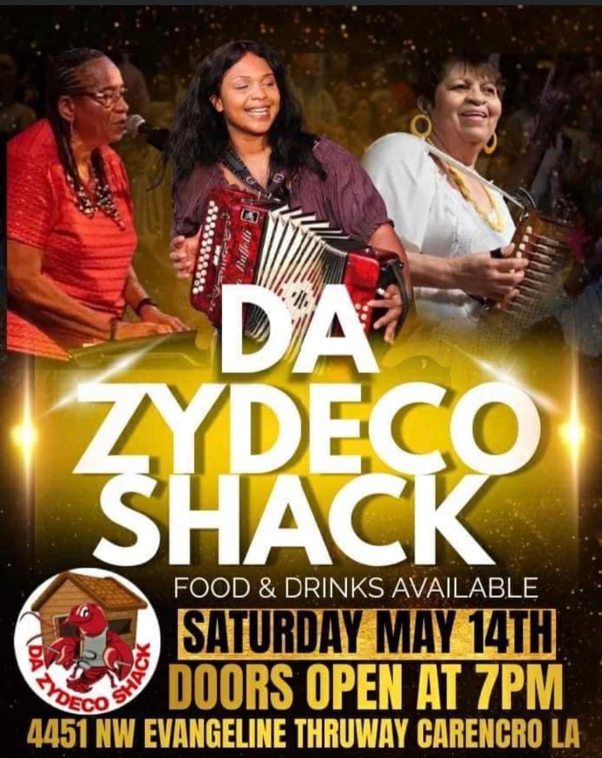 Da Zydeco Shack Presents: Roise Ledet, Mary Jane Broussard & Donna Angelle