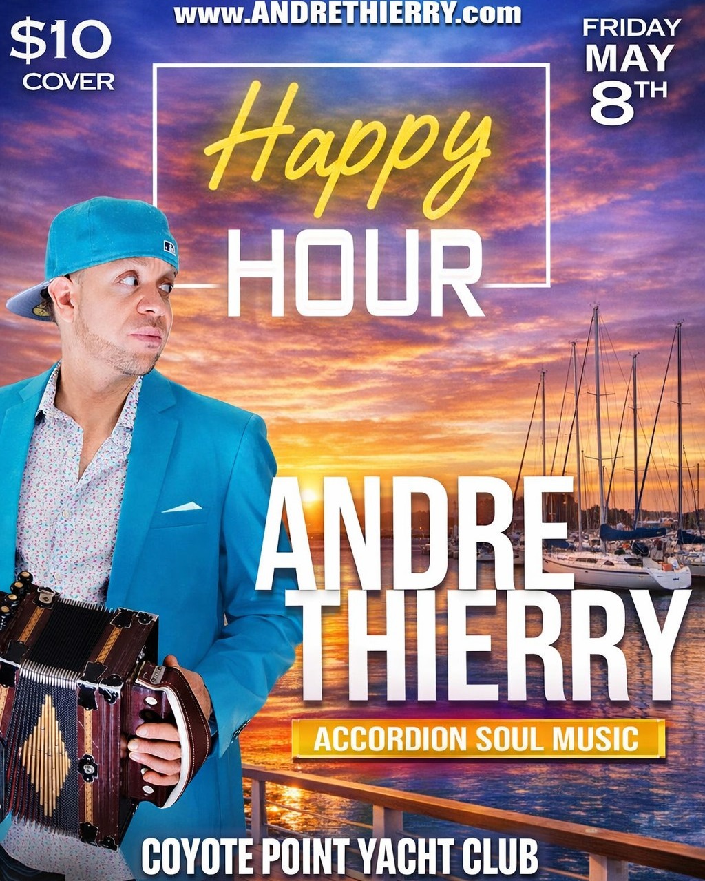 Andre Thierry & Zydeco Magic - LIVE @ Coyote Point Yacht Club