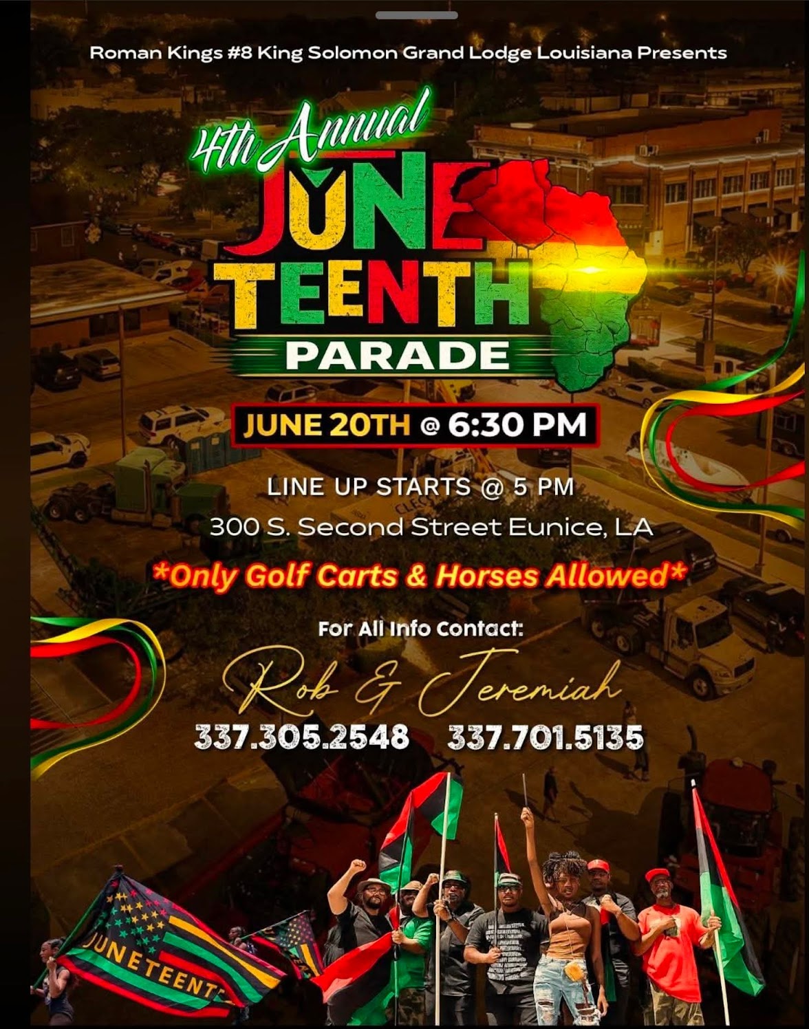 Roman Kings #8 King Solomon Grand Lodge Presents: 4th Annual Eunice Juneteenth Parade