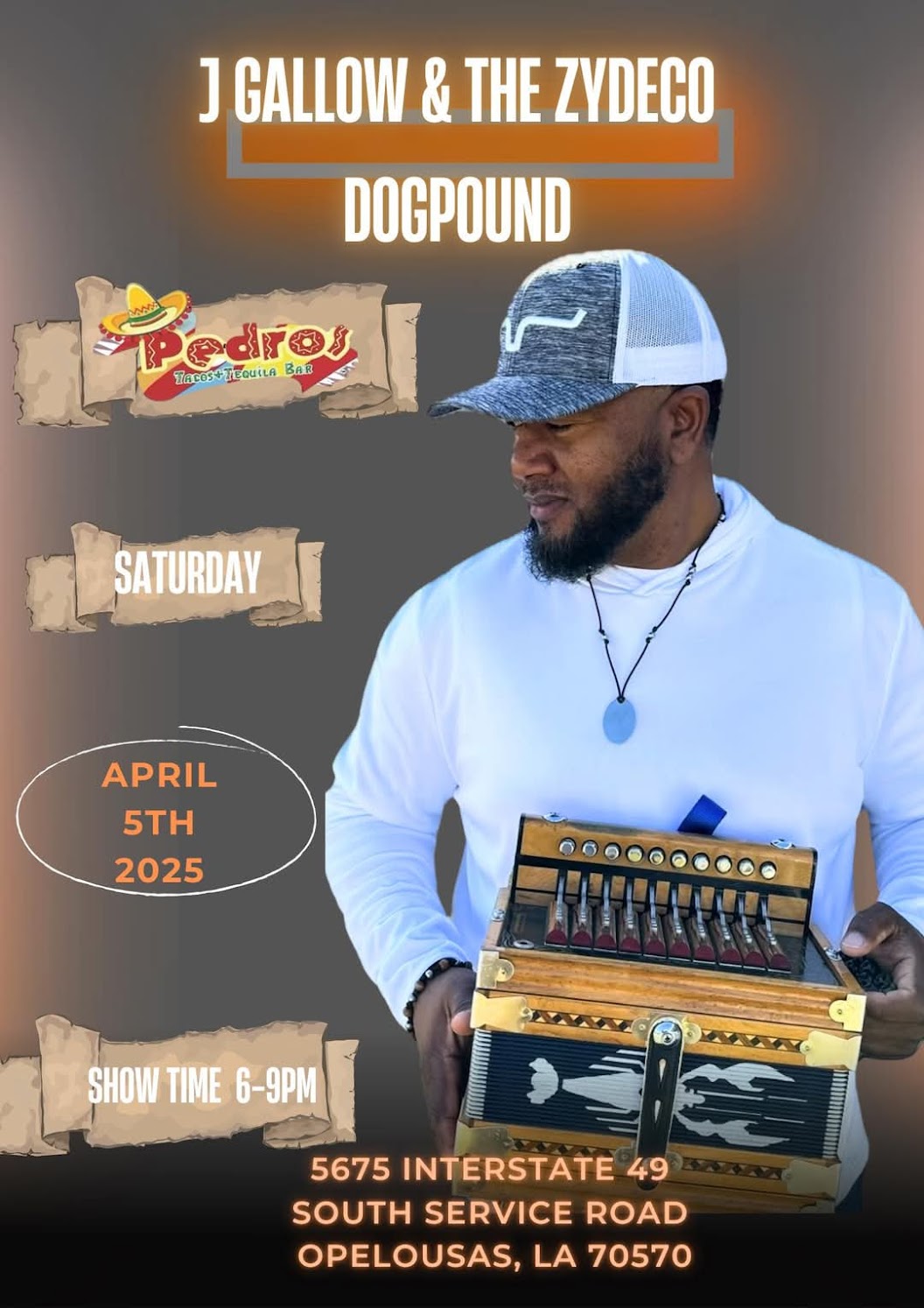 J Gallow & the Zydeco Dogpound - LIVE @ Pedro's