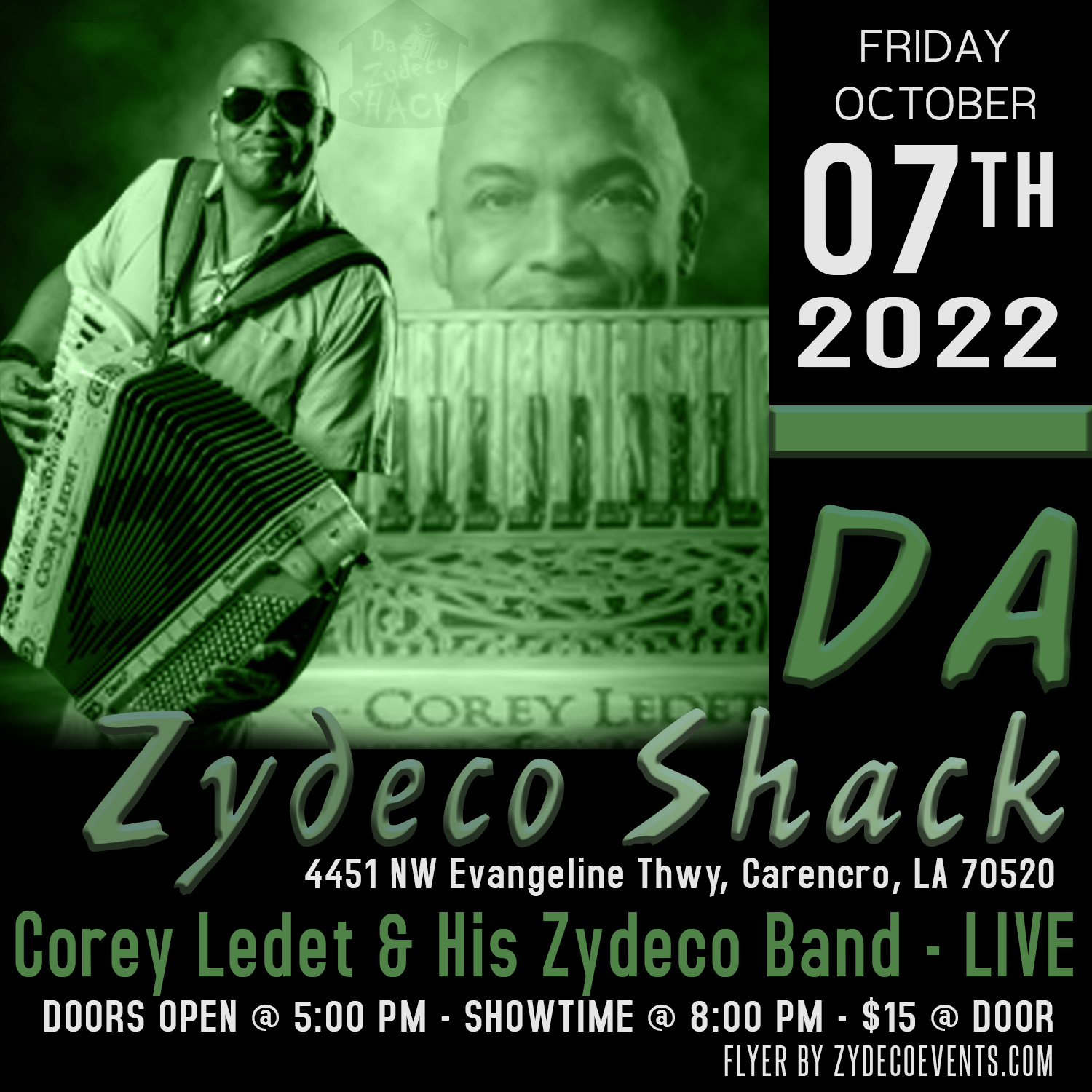 Corey Ledet & His Zydeco Band - LIVE @ Da Zydeco Shack