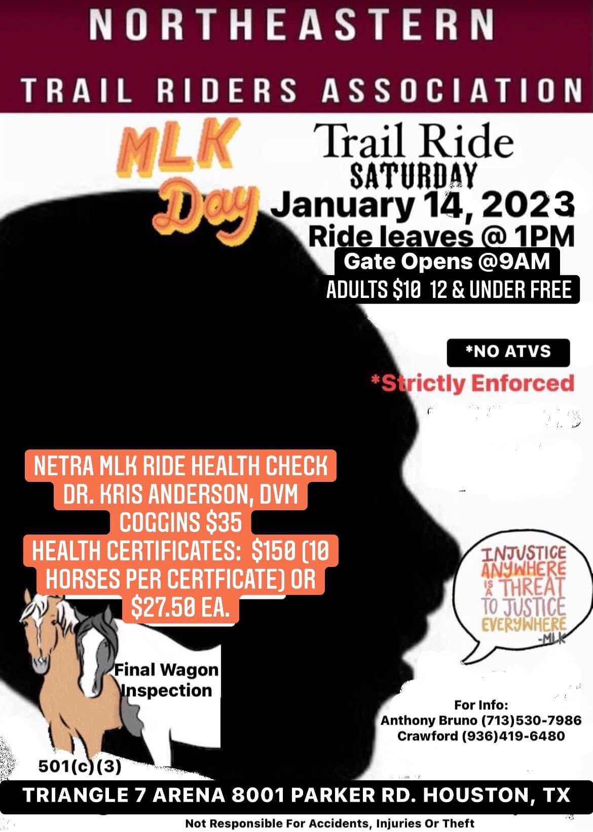 Northeastern Trail Riders Association - MLK Day Trail Ride