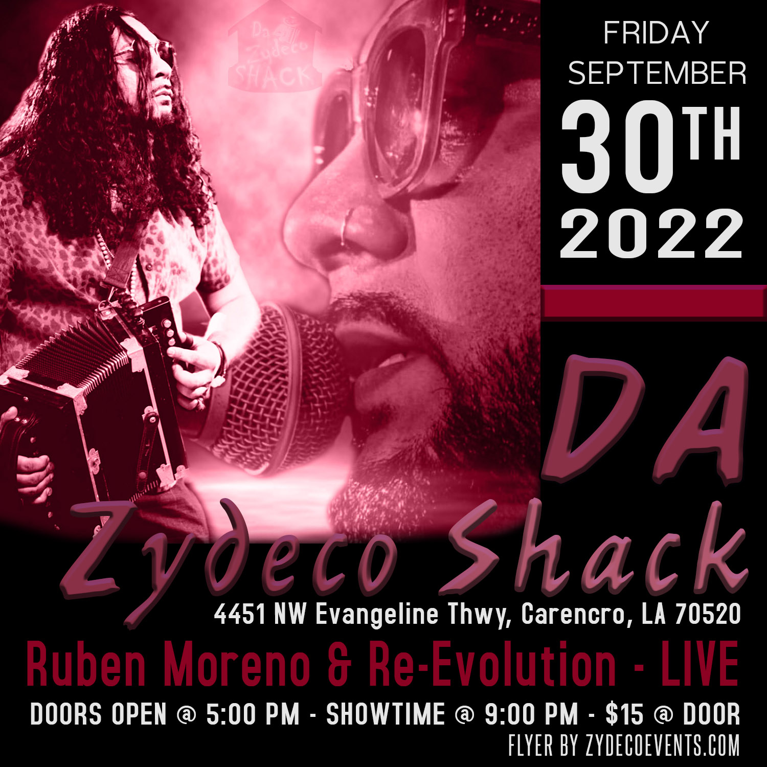 Ruben Moreno & Re-Evolution - LIVE @ Da Zydeco Shack