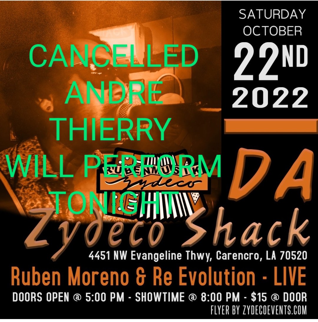 Ruben Moreno & Re-Evolution - LIVE @ Da Zydeco Shack