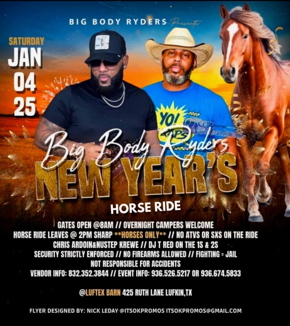 Big Body Ryder's New Year's Horse Ride