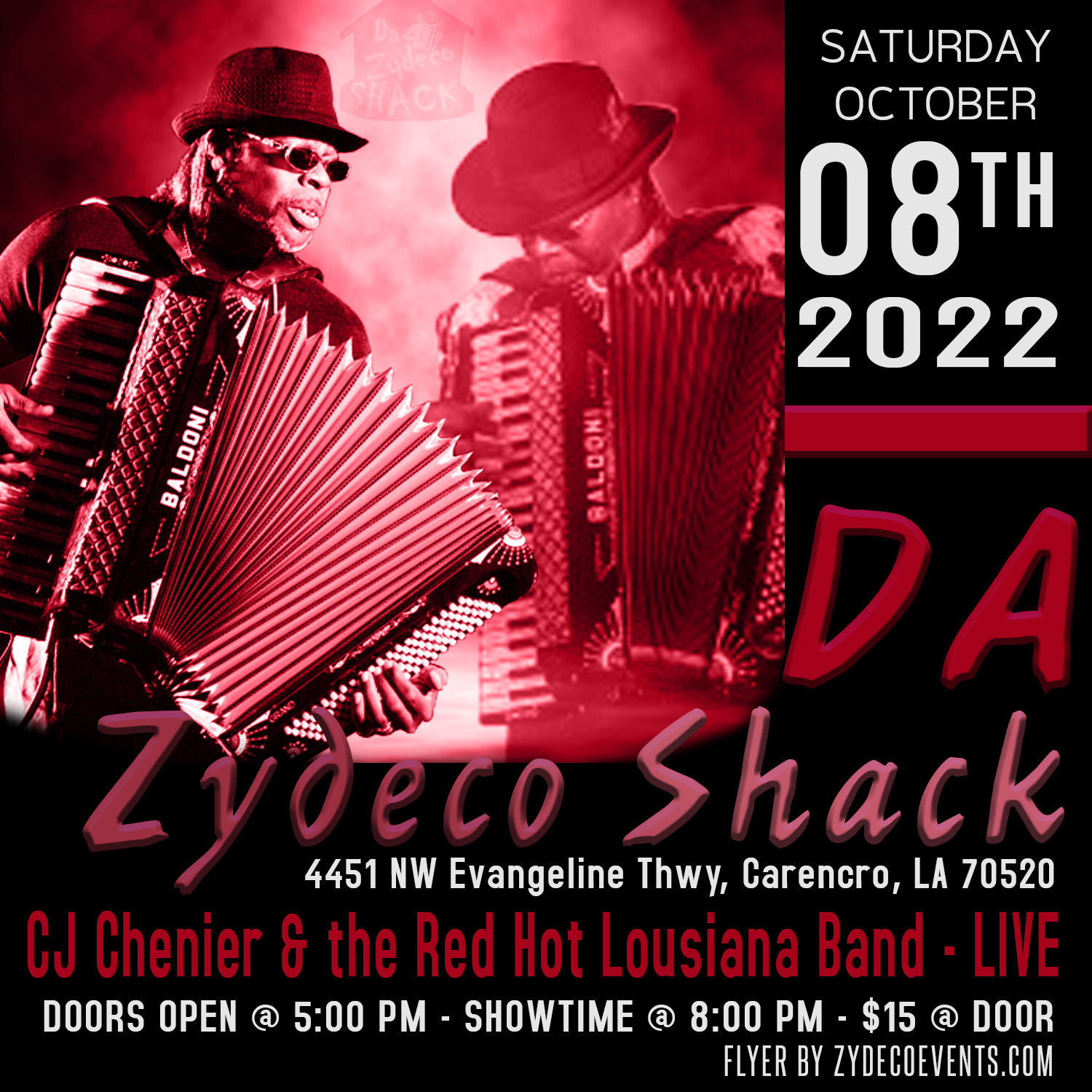 CJ Chenier & the Red Hot Louisiana Band - LIVE @ Da Zydeco Shack