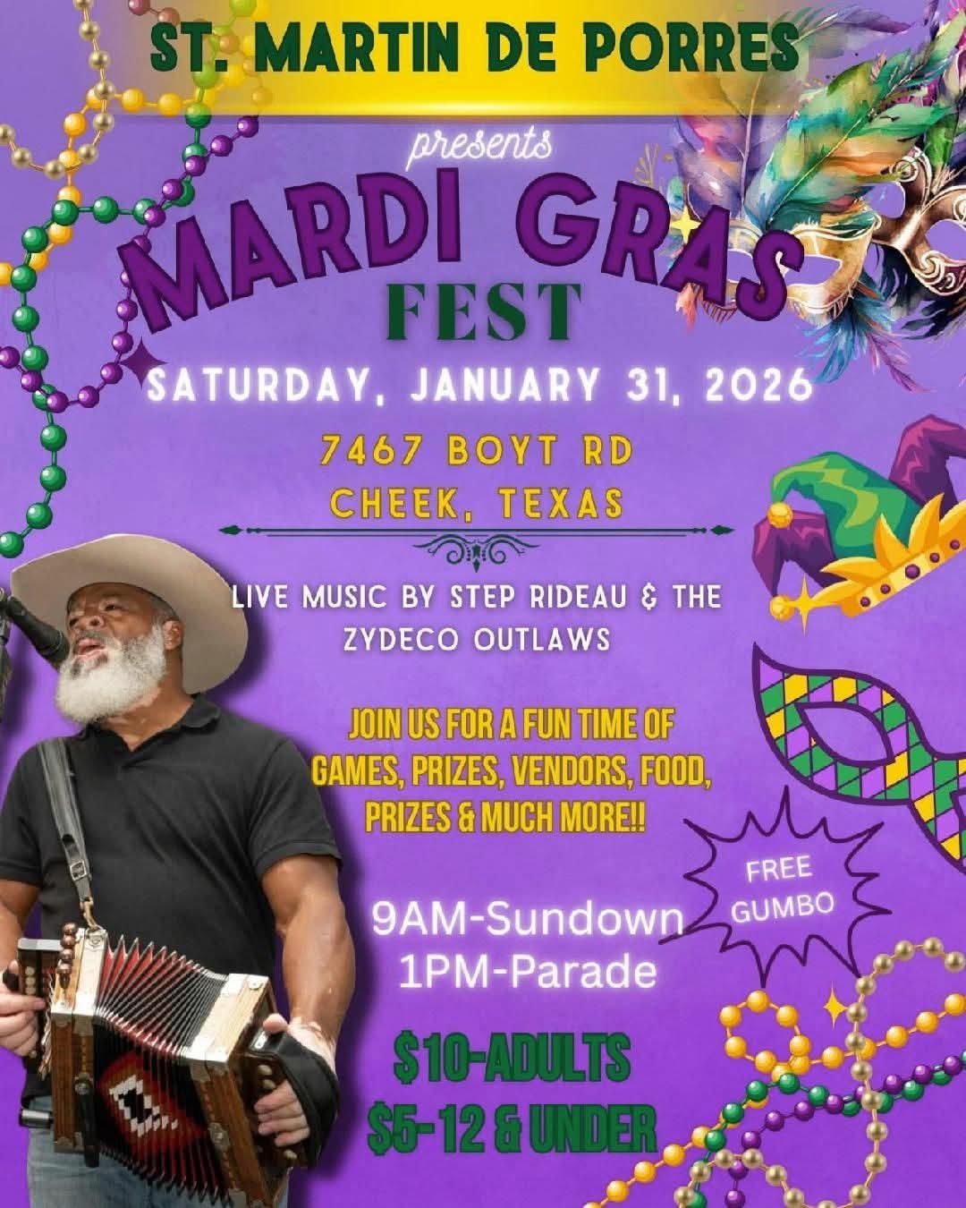 2026 St Martin De Porres Mardi Gras Fest