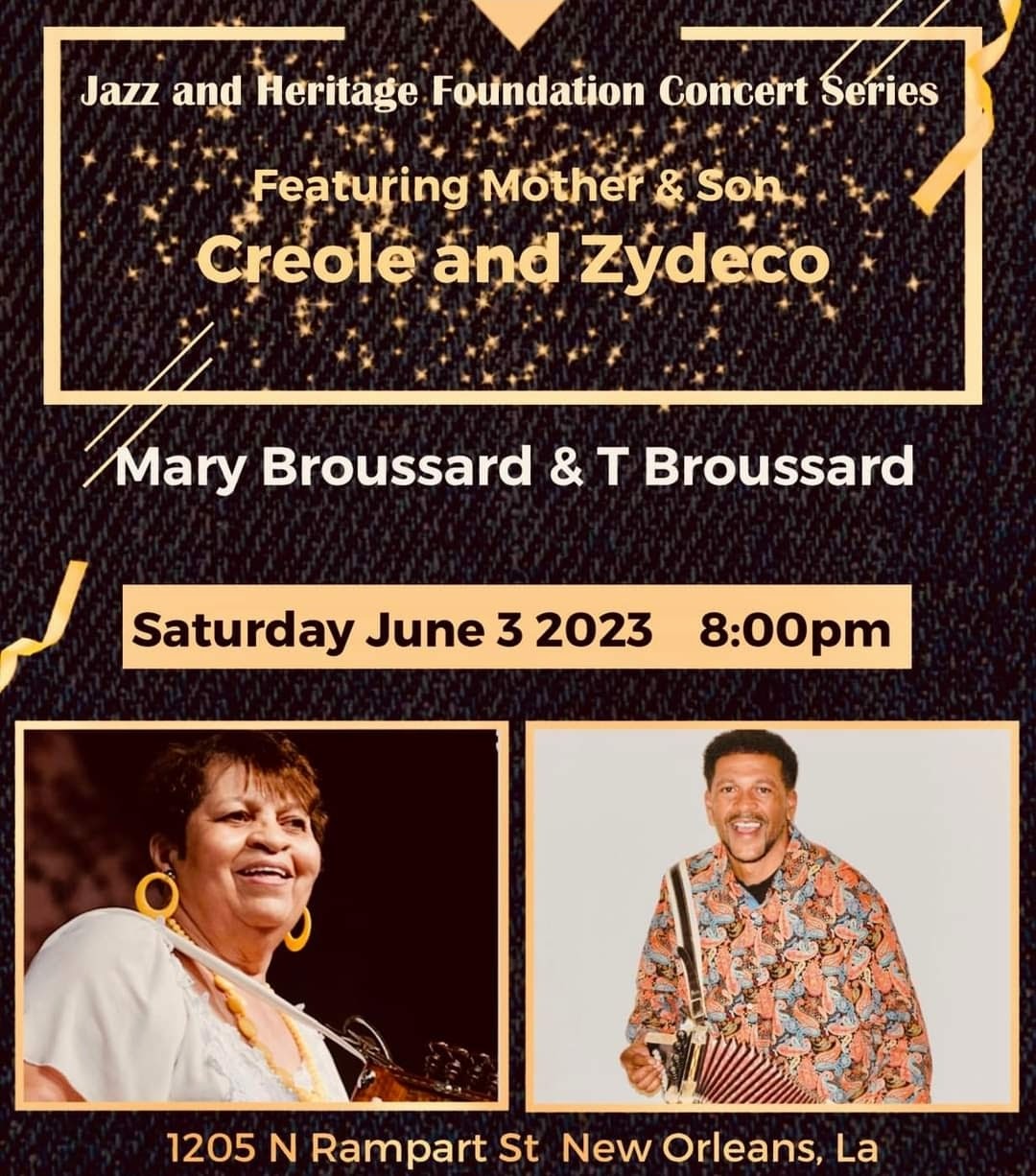 2023 Jazz & Heritage Concert Series - Mary Jane Broussard & T Broussard