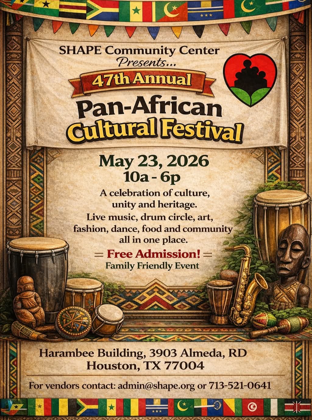Shape Community Center Presents: 47th Annual Pan African Cultural Festival