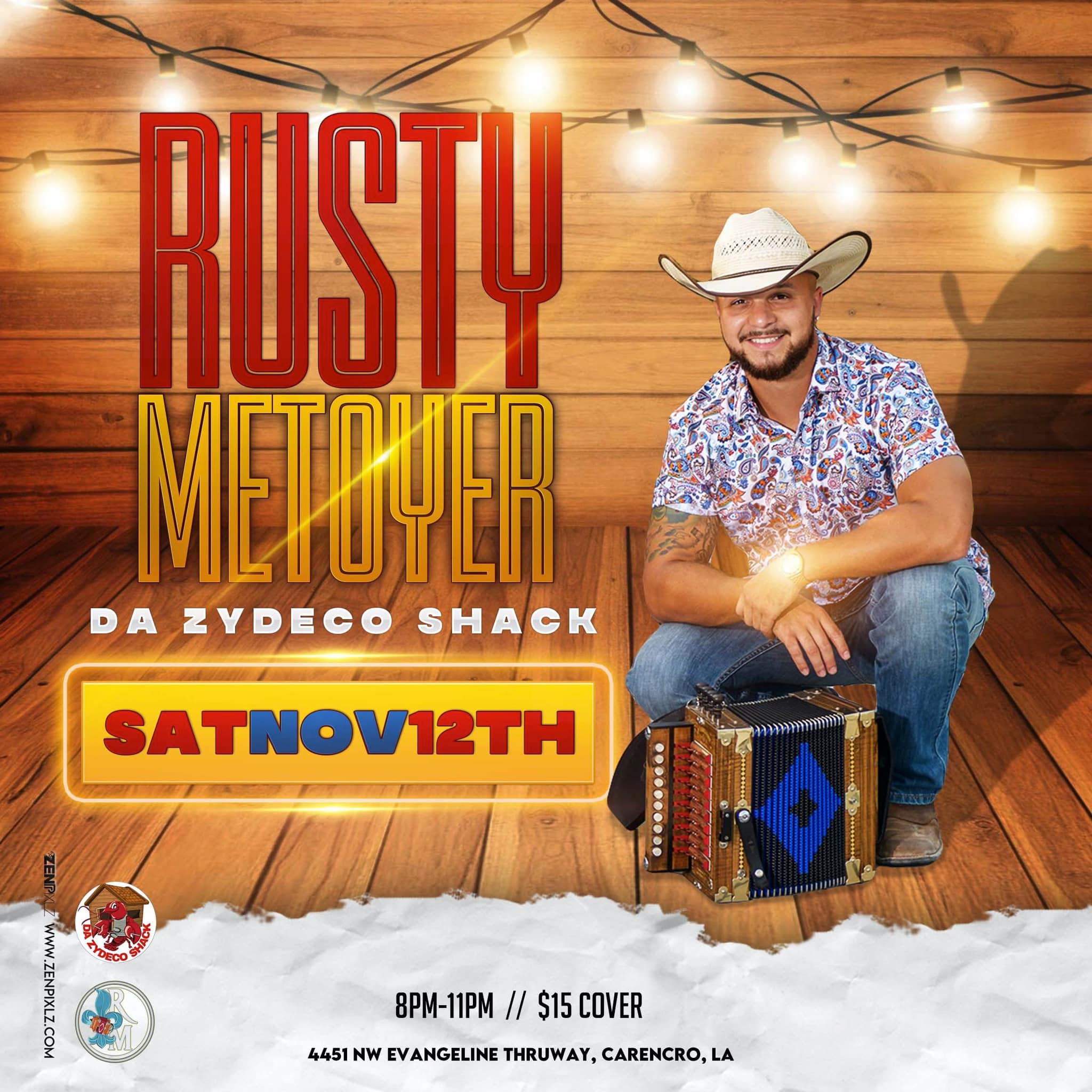 Rusty Metoyer & the Zydeco Krush - LIVE @ Da Zydeco Shack