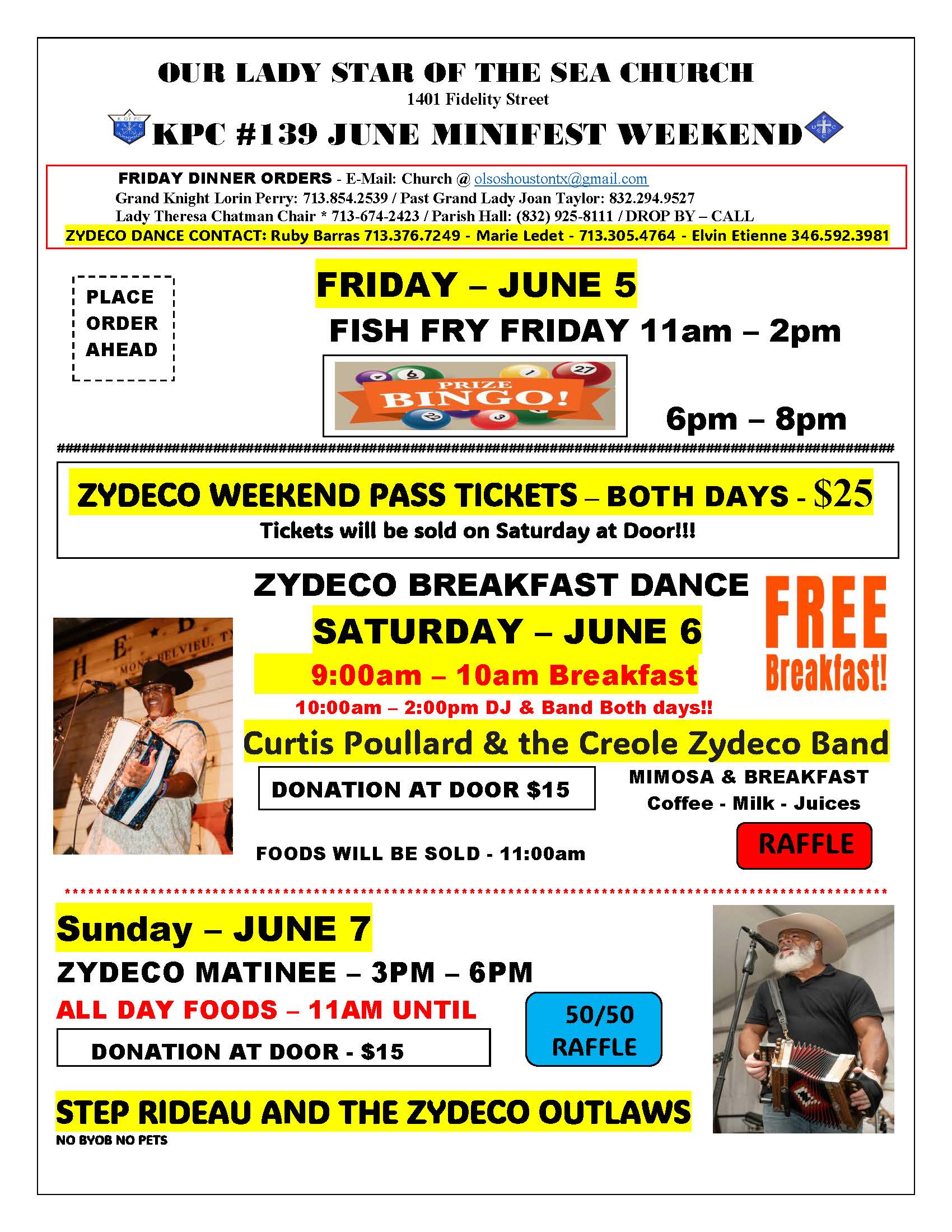 Our Lady Star of the Sea Church - KPC#139 June Minifest Weekend