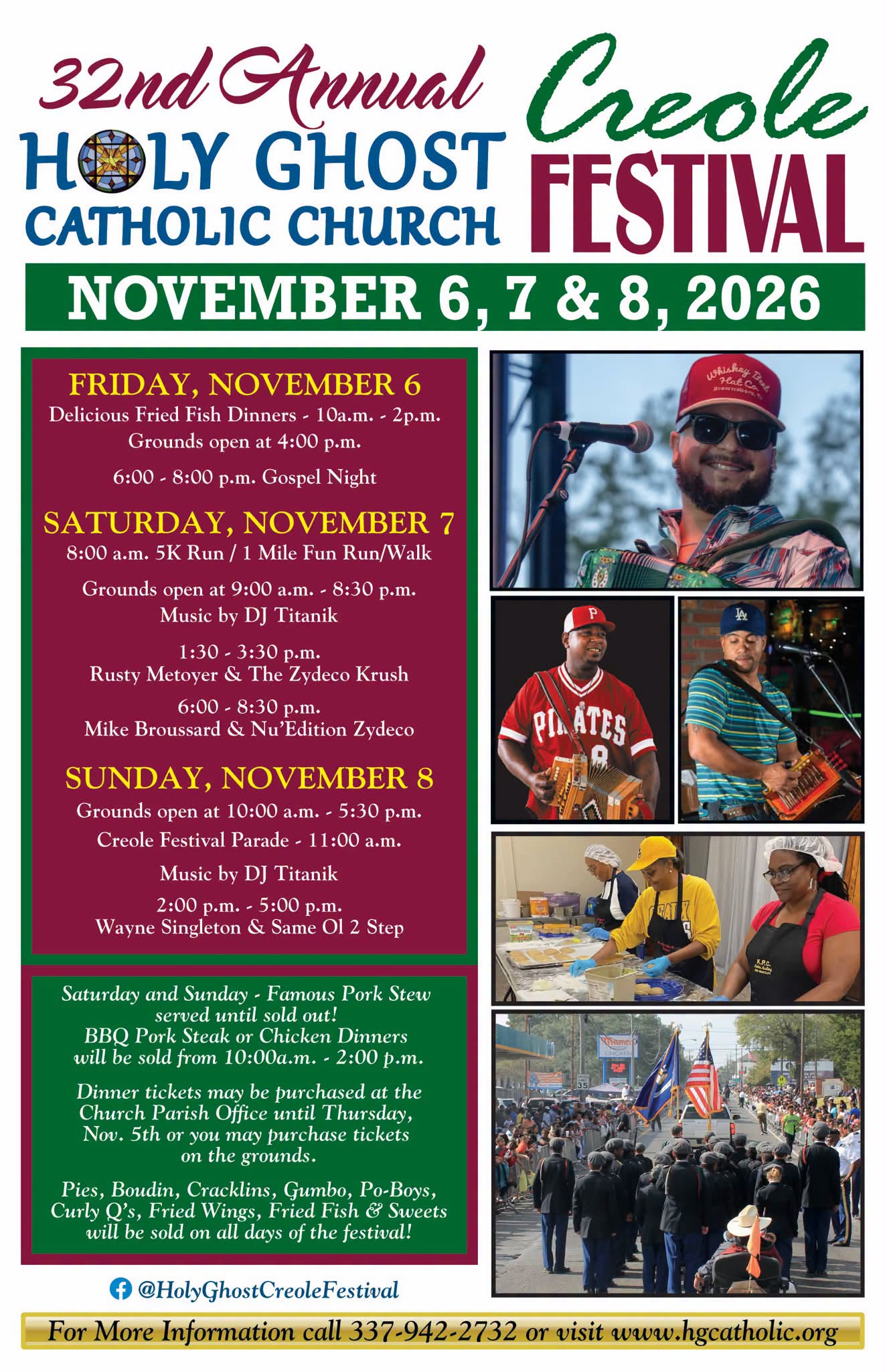 32nd Annual Holy Ghost Creole Festival