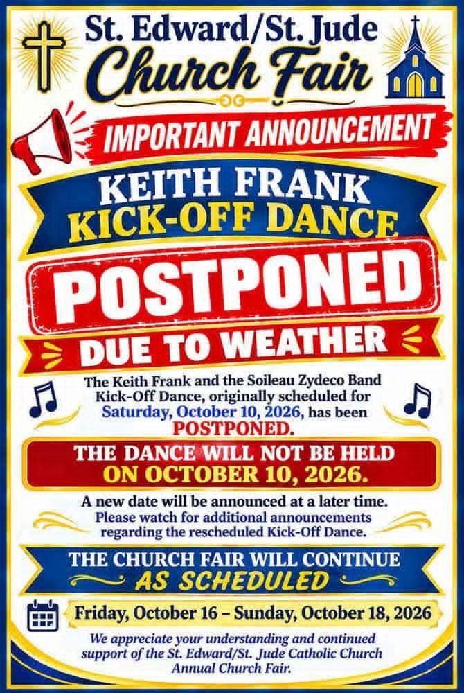 2026 St. Edward / St. Jude Catholic Church Fair Bazaar Kickoff Dance