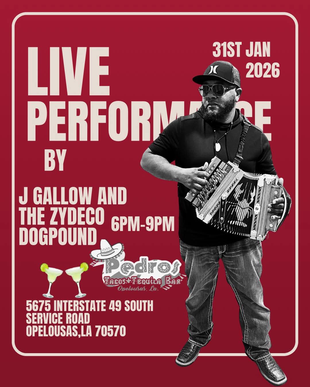 J Gallow & the Zydeco Dogpound - LIVE @ Pedro's (Opelousas)