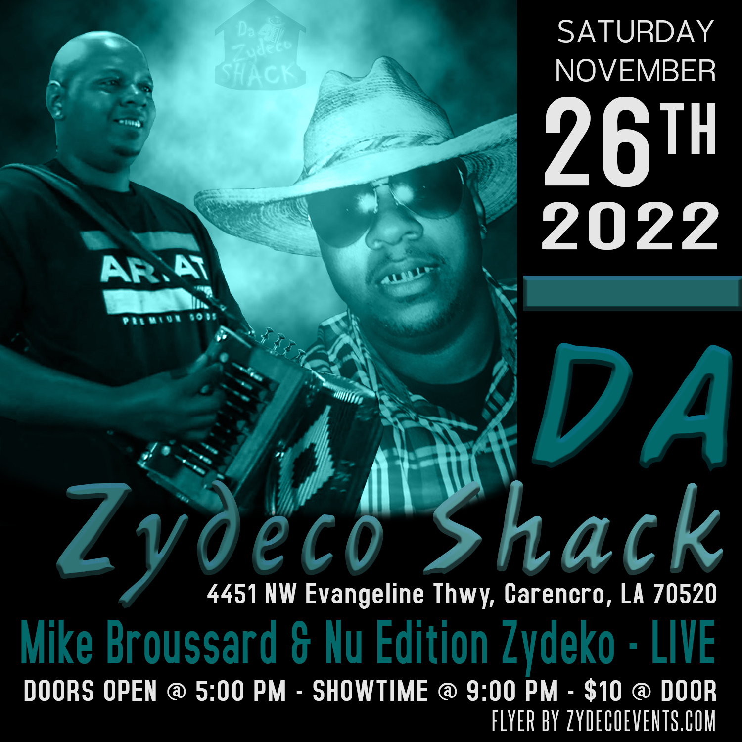 Mike Broussard & Nu Edition Zydeko - LIVE @ Da Zydeco Shack