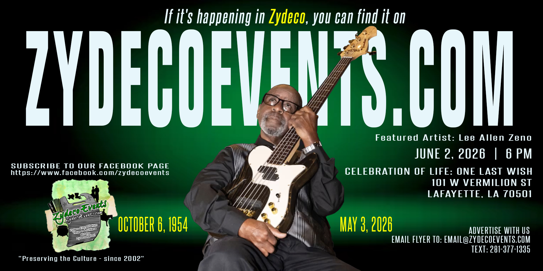 Zydeco Artist Spotlight: Lee Allen Zeno