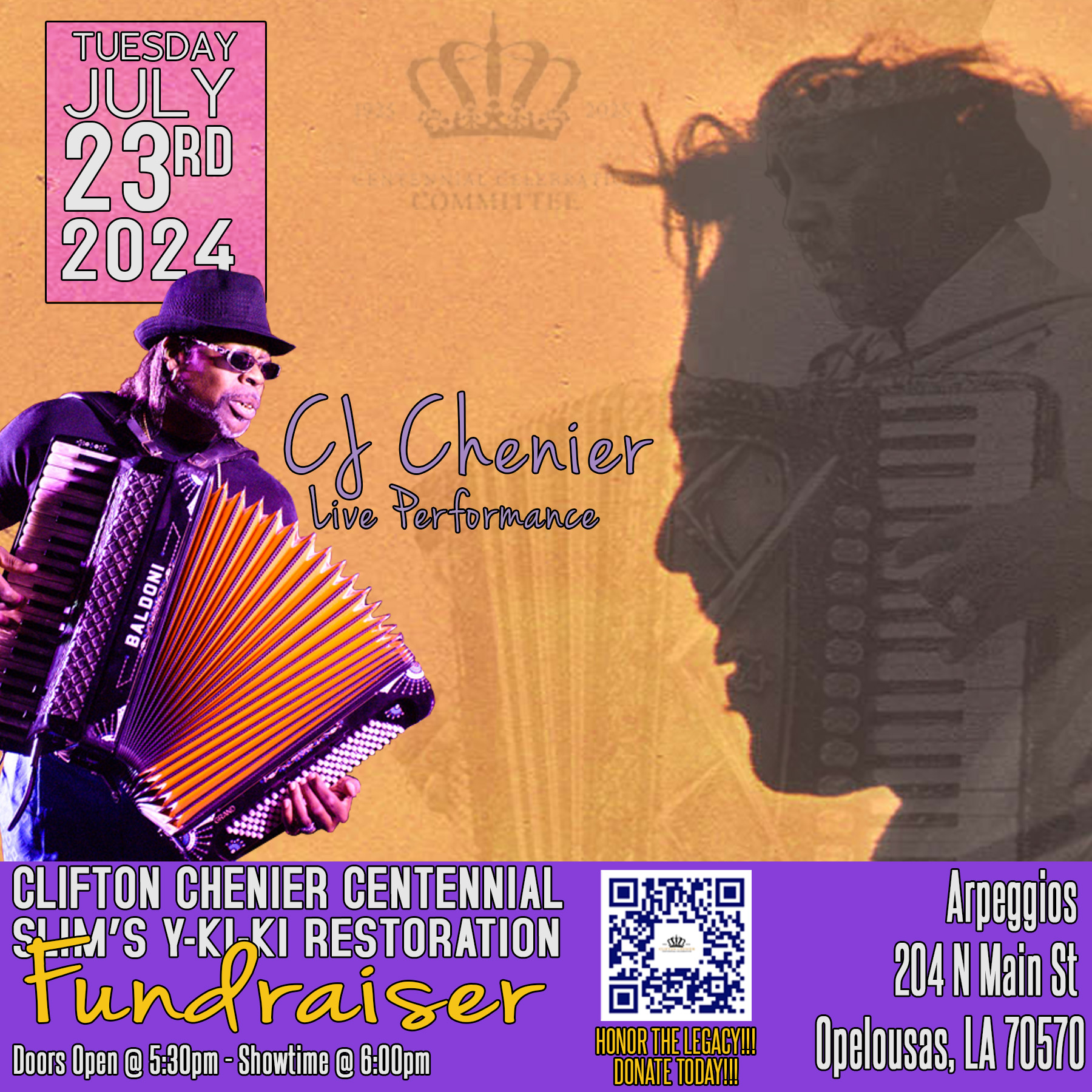 CJ CHENIER - LIVE @ Clifton Chenier Centennial - Slim's Y-Ki-Ki Fundraiser