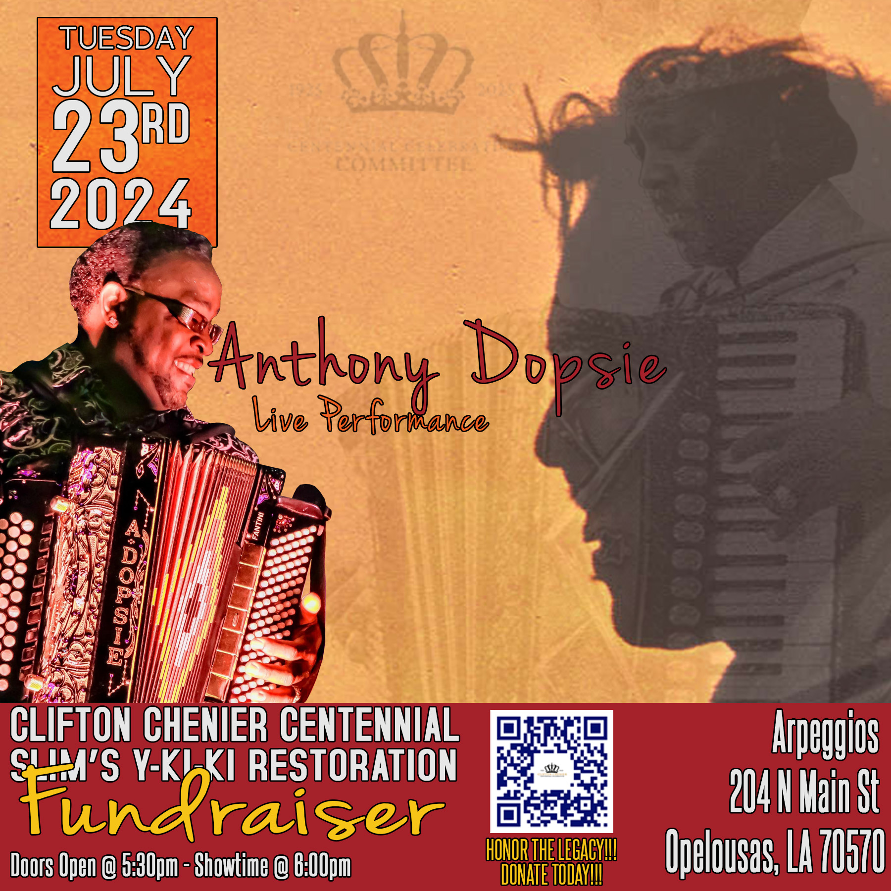 Anthony Dopsie - LIVE @ Clifton Chenier Centennial - Slim's Y-Ki-Ki Fundraiser
